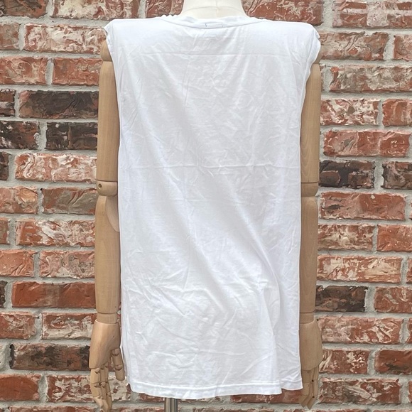 J. Crew muscle workout shirt with screen printed purple dots / L / EUC - Picture 5 of 9